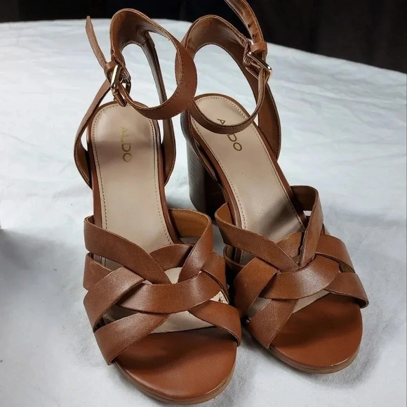 Aldo Gaclya Sandal Brown Size 7 - Picture 5 of 16